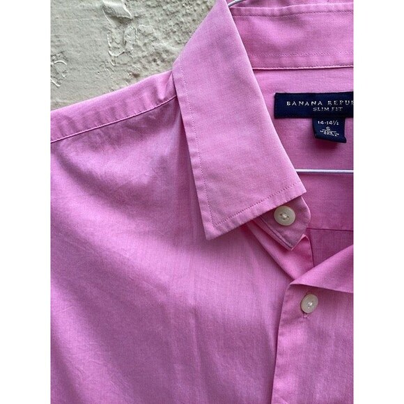 Men’s pink Banana Republic shirt sz Small - Picture 6 of 7